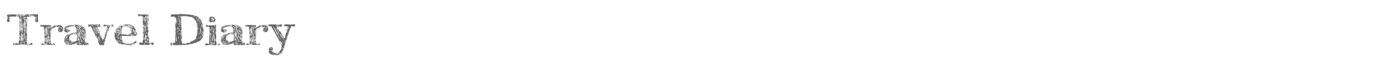Sample characters Travel Diary Font